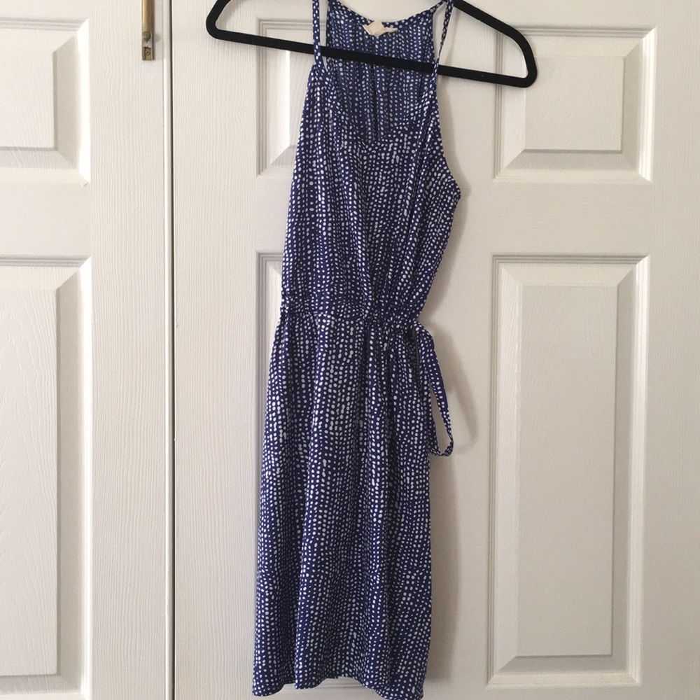 Lucky Brand blue polka dot dress